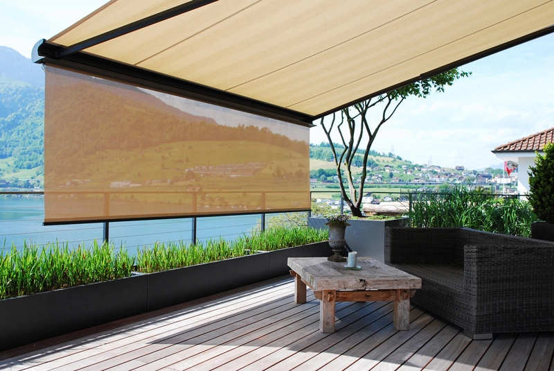 TENDABOX BX3000 MIT AV 008: TENDABOX BX3000 Design Kassettenmarkise mit Elektroantrieb Abb.: Tendabox_BX3000_mit_AV_008.jpg