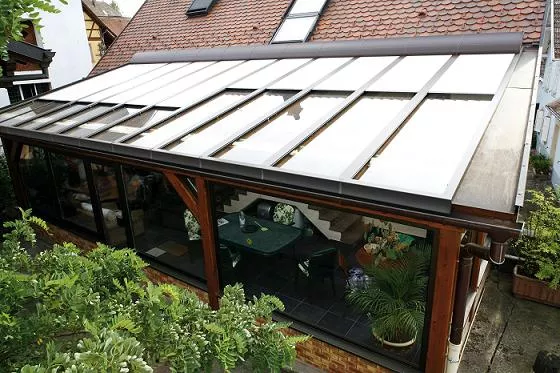 Bubendorff Wintergarten-Rollladen ROLAX 7200 x 5000: Bubendorff Wintergarten Rollladen ROLAX® 7200mm x 5000mm, 2 Anlagen nebeneinander verbaut.