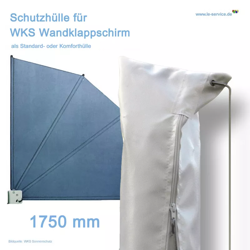 WKS Schutzhülle für WKS-Wandklappschirm 1750 mm - Grau, Weiss oder Beige: Schutzhülle für WKS Wandklappschirm Größe 175 cm 1750 mm Farbe Grau, Weiss oder Beige