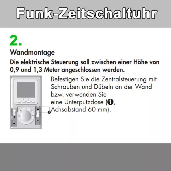 Abbildung 3 für Funkzeitschaltuhr bis zu 30 Kompakt-Rollladen in max 4 Gruppen