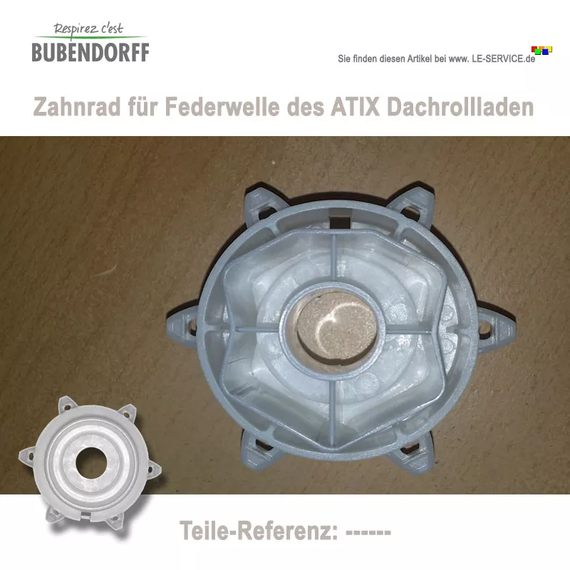 Abbildung 3 für Zahnrad der Federwelle für ATIX Dachfensterrollladen