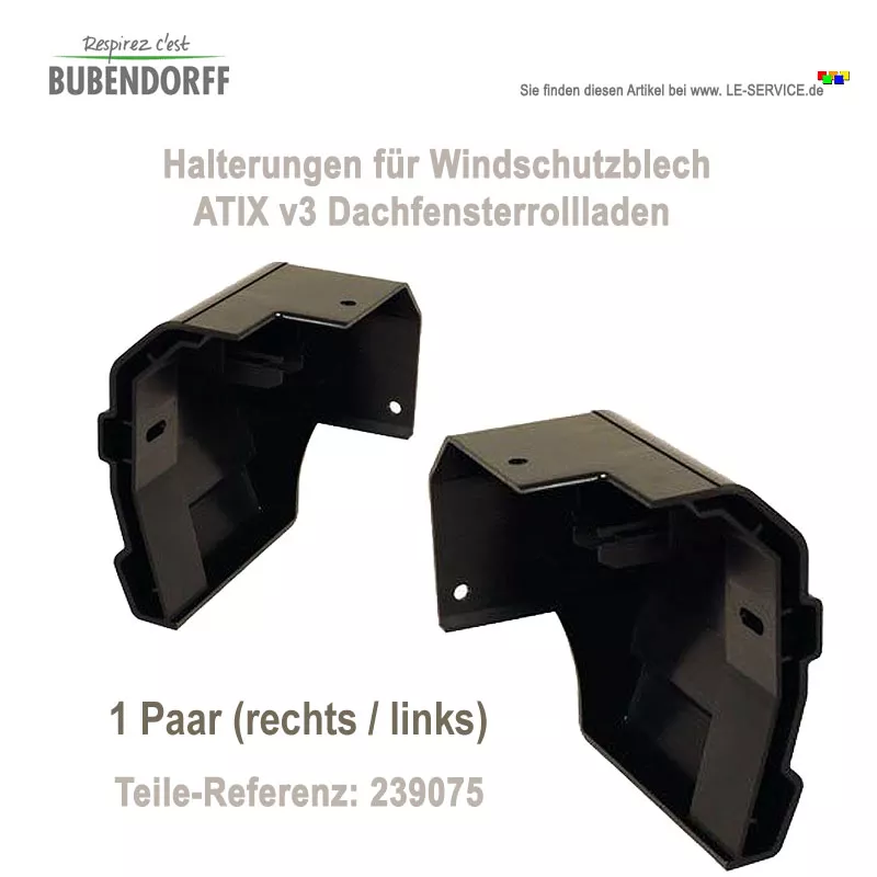 Abb.: 1 Paar Halter Dachfensterrollladen ATIX v3 - Ref 239075