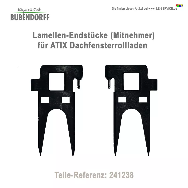 Abb.: 1 Paar Lamellen-Endstücke ATIX Rollladen - Ref 241238