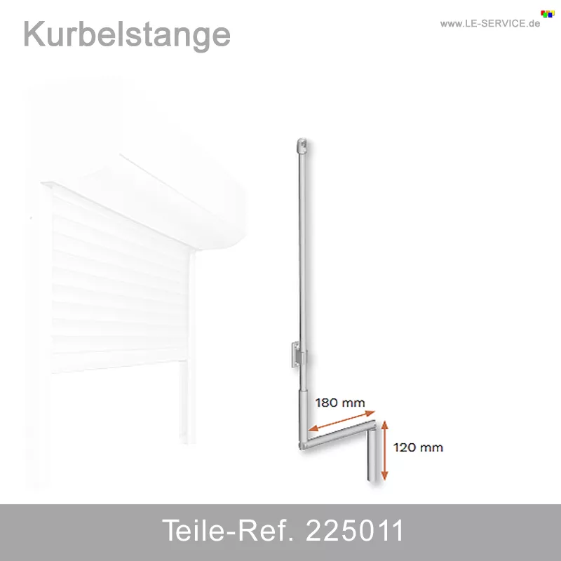 Abb.: Kurbelstange für Bubendorff Rollladen TRADI MONO BLOC - Ref 225011