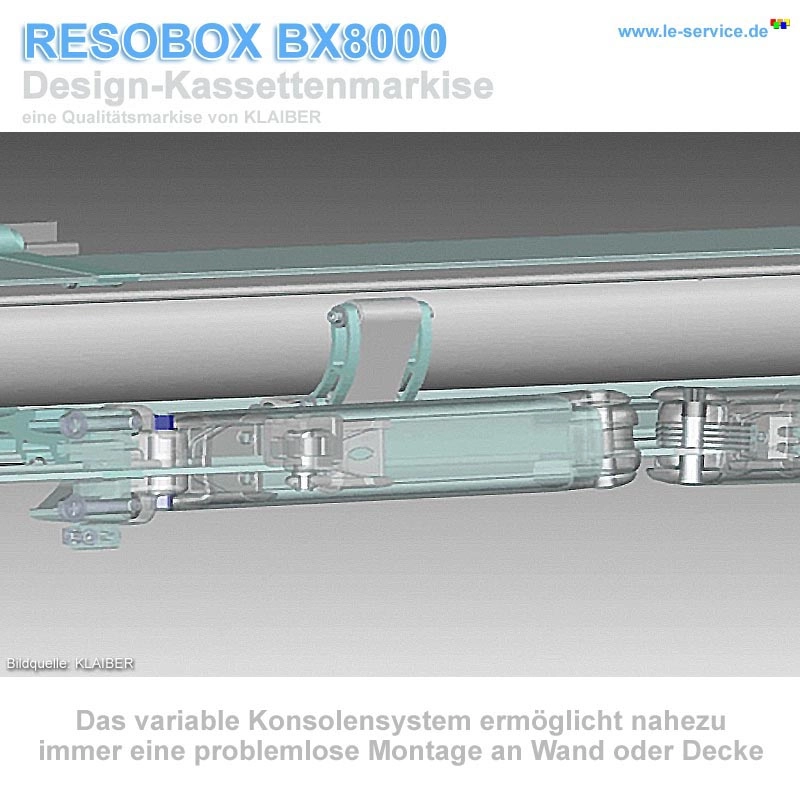 RESOBOX BX8000 Kassettenmarkise bis Breite 18m Abbildung 3 für RESOBOX BX8000 Kassettenmarkise bis Breite 18m