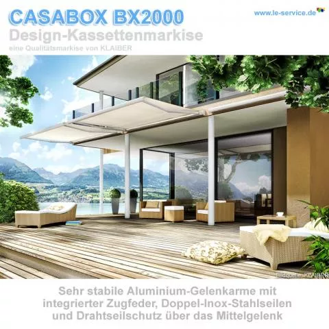 KLAIBER CASABOX BX2000 Kassettenmarkise - Detailansicht 1 KLAIBER CASABOX BX2000 Kassettenmarkise - Detailansicht 1