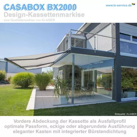 KLAIBER CASABOX BX2000 Kassettenmarkise - Detailansicht 2 KLAIBER CASABOX BX2000 Kassettenmarkise - Detailansicht 2