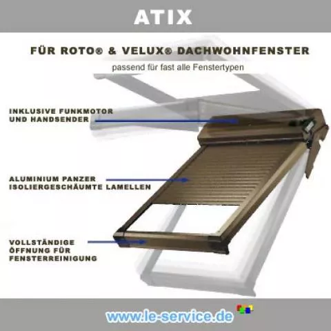 Bubendorff Dachfensterrollladen für VELUX® - ATIX® neues Modell - Detailansicht 5 Bubendorff Dachfensterrollladen für VELUX® - ATIX® neues Modell - Detailansicht 5