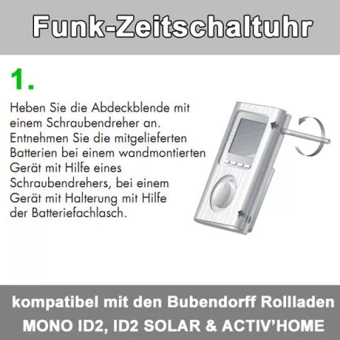 Bubendorff Funkzeitschaltuhr ID2 bis zu 30 Bubendorff-Rollladen in 4 Gruppen - Detailansicht 2