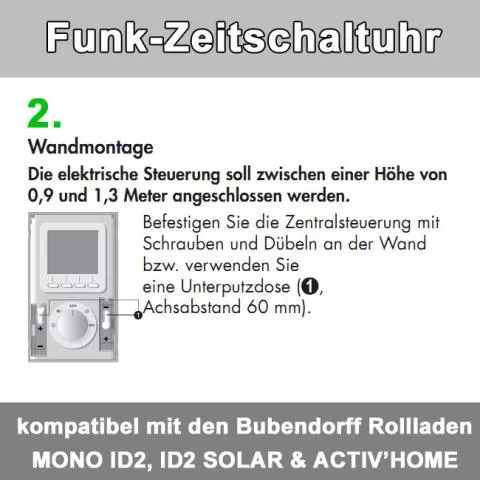 Bubendorff Funkzeitschaltuhr ID2 bis zu 30 Bubendorff-Rollladen in 4 Gruppen - Detailansicht 3