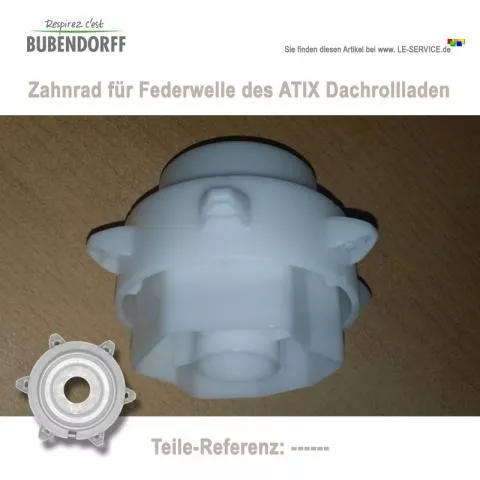 Bubendorff Zahnrad der Federwelle für ATIX Dachfensterrollladen - Detailansicht 2