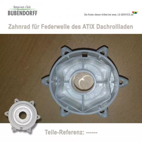 Bubendorff Zahnrad der Federwelle für ATIX Dachfensterrollladen - Detailansicht 3