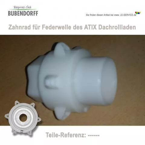 Bubendorff Zahnrad der Federwelle für ATIX Dachfensterrollladen - Detailansicht 4
