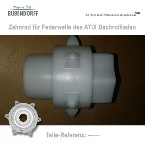 Bubendorff Zahnrad der Federwelle für ATIX Dachfensterrollladen - Detailansicht 5