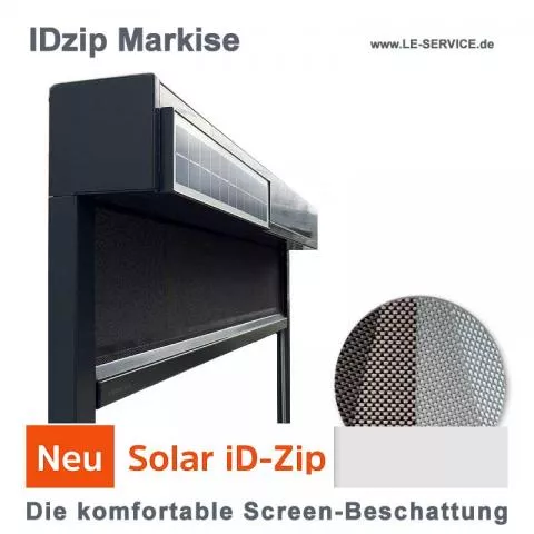 Bubendorff IDzip Solar Senkrechtmarkise mit Laufschienen - Detailansicht 2 Bubendorff IDzip Solar Senkrechtmarkise mit Laufschienen - Detailansicht 2