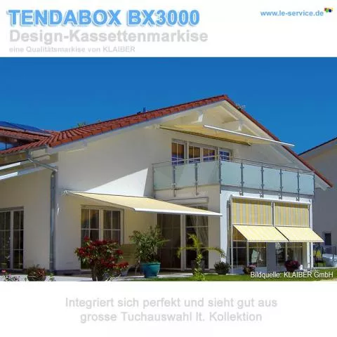 KLAIBER TENDABOX BX3000 Design-Kassettenmarkise mit Elektroantrieb - Detailansicht 5 KLAIBER TENDABOX BX3000 Design-Kassettenmarkise mit Elektroantrieb - Detailansicht 5