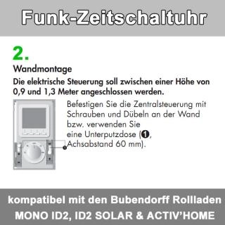 Artikelbild: 3: Funkzeitschaltuhr ID2 bis zu 30 Bubendorff-Rollladen in 4 Gruppen