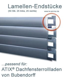 Abb. 1: 50 Lamellen-Endstücke ATIX Rollladen - Ref 241238 Artikelbild: 1: 50 Lamellen-Endstücke ATIX Rollladen - Ref 241238
