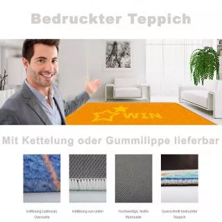 Bedruckter Teppich oder Vorleger mit Wunschbild