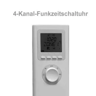 Funkzeitschaltuhr bis zu 30 Kompakt-Rollladen in max 4 Gruppen 4-Kanal Funkzeitschaltuhr für...
