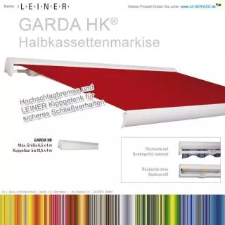 GARDA HK® - moderne Halbkassettenmarkise Halbkassettenmarkise LEINER GA...