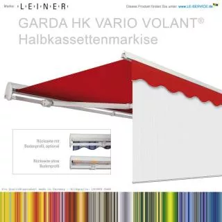 GARDA HK VARIO VOLANT® - Halbkassette mit ausfahrbarem Volant LEINER GARDA HK VARIO VOLANT®...