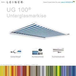 UG 100® - Unterglasmarkise für Montage unter einem Dach LEINER UG 100® - Unterglasmar...