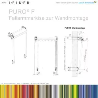 Artikelbild PURO F® - offene Fallarmmarkise für Wandmontage