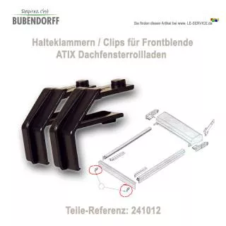1 Paar Halteklammern Front ATIX Rollladen - Ref 241012 ATIX Halteklammern Front (1 Pa...