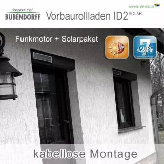 Solarrollladen Vorbaurollladen ID+ SOLAR Funk Vorbaurollladen mit Funkmotor ...