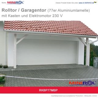 Abb. 1: Rolltor und Garagentor BP 77 Aluminium mit Kasten und Elektromotor 230 V Artikelbild: 1: Rolltor und Garagentor BP 77 Aluminium mit Kasten und Elektromotor 230 V