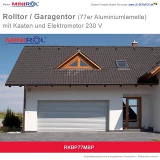 Abb. 2: Rolltor und Garagentor BP 77 Aluminium mit Kasten und Elektromotor 230 V Artikelbild: 2: Rolltor und Garagentor BP 77 Aluminium mit Kasten und Elektromotor 230 V