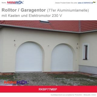 Abb. 5: Rolltor und Garagentor BP 77 Aluminium mit Kasten und Elektromotor 230 V Artikelbild: 5: Rolltor und Garagentor BP 77 Aluminium mit Kasten und Elektromotor 230 V
