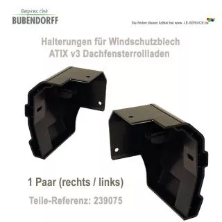 1 Paar Halter Dachfensterrollladen ATIX v3 - Ref 239075 Montagezubehör / Halter für ...