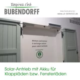 Solarbetriebener Antrieb für Fensterladen und Klappläden ID3 Fensterladenantrieb mit Solar,...
