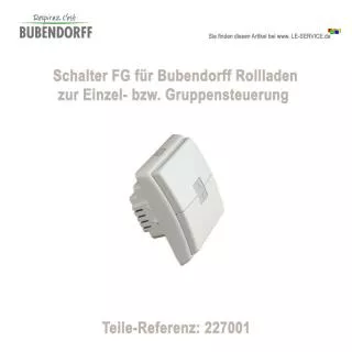 Schalter Zentralschalter FG kabelgebunden - Ref 227001 Bubendorff Schalter/Zentralsch...