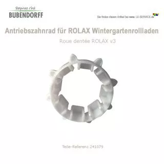 Antriebszahnrad für ROLAX Wintergartenrollladen - Roue dentée ROLAX v3 Roue dentée ROLAX v3 Antriebs...