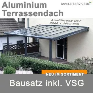 Artikelbild Terrassendach Bausatz Standard ECO 1 ALU VSG 8 BxH 3000 x 2000 mm