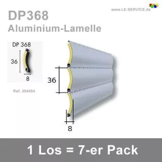 7 Stk Ersatz-Lamellen Aluminium DP368 für ID Rollladen Ersatzlamellen Aluminium DP 36...
