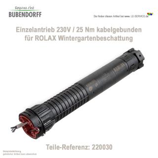 Bubendorff Einzelantrieb Motor kabelgebunden ROLAX Wintergartenbeschattung v3 Einzelantrieb für Bubendorff ROLAX-Wiga-Beschattung (Auf- und Abrollmotor) Bubendorff Einzelantrieb Motor kabelgebunden ROLAX Wintergartenbeschattung v3 Einzelantrieb für Bubendorff ROLAX-Wiga-Beschattung (Auf- und Abrollmotor)