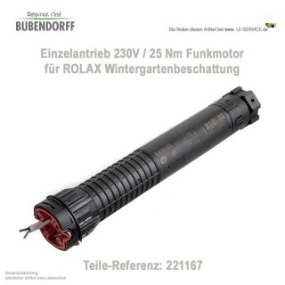 Bubendorff Einzelantrieb 221167 Funkmotor rechts für ROLAX Beschattung ab Bj 2006 Einzelantrieb für Bubendorff ROLAX v3 Wintergartenbeschattung ab ca. 2006 Bubendorff Einzelantrieb 221167 Funkmotor rechts für ROLAX Beschattung ab Bj 2006 Einzelantrieb für Bubendorff ROLAX v3 Wintergartenbeschattung ab ca. 2006