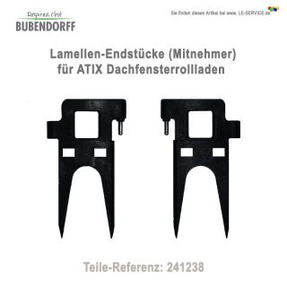 Bubendorff 1 Paar Lamellen-Endstücke ATIX Rollladen - Ref 241238 Kunststoff Endstücke für Bubendorff Dachfensterrollladen ATIX 1 Paar rechts + links | Teilereferenz 241238 Bubendorff 1 Paar Lamellen-Endstücke ATIX Rollladen - Ref 241238 Kunststoff Endstücke für Bubendorff Dachfensterrollladen ATIX 1 Paar rechts + links | Teilereferenz 241238