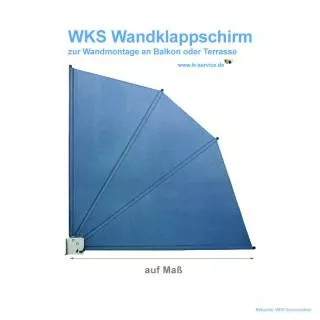 Abb.: Wandklappschirm mit Schenkellänge auf Anfrage Artikelbild Wandklappschirm mit Schenkellänge auf Anfrage