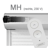 Typ MH Hybrid-Funkmotor 230V mit FB - Anschluss rechts von innen