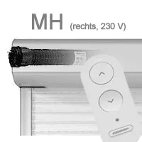 auswählen: 
Typ MH Hybrid-Funkmotor 230V mit FB - Anschluss rechts von innen (Elektronischer Hybridmotor mit Akku für 230 V-Anschluss, Funk mit Fernbedienung, Bubendorff Protokoll - Motorseite/Anschluß rechts (von innen gesehen) - für OR Lamelle geeignet ✔)
