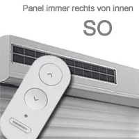 auswählen: 
Typ SO Funkmotor Solar kabellos mit FB, Akku und Solarpaket (Elektronischer Funkmotor mit Fernbedienung, Akku und Solar - kein 230-V-Stromanschluss erforderlich, Bubendorff Protokoll - für OR Lamelle geeignet ✔)