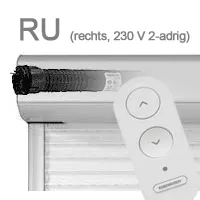 auswählen: 
Typ RU (ab 09/2025) Universal Funk 230V mit FB rechts von innen (Elektronischer Funkmotor 230 V 2-adrig mit FB, Zigbee und Bubendorff Protokoll, Motorseite/Anschluß rechts (von innen gesehen) - für OR Lamelle geeignet ✔)