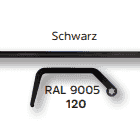 Arm-Farbe Tiefschwarz 120 RAL 9005 Arm-Farbe Tiefschwarz 120 RAL 9005