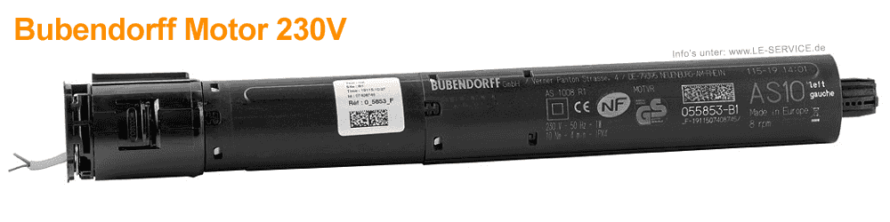 Elektronischer Funkmotor Bubendorff 10 Nm Elektronischer Funkmotor Bubendorff 10 Nm