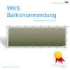 WKS WKS Balkonumrandung auf Maß - umlaufender Saum mit Ösen